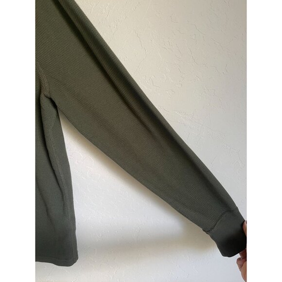 J. Crew Factory CD822 Dark Green Henley Long Sleeve Size XXL - Picture 5 of 7